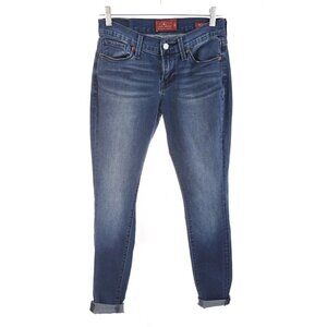 Lucky Brand Women's Brooklyn Skinny Ankle Jeans Denim Blue Whiskered Size 0/25